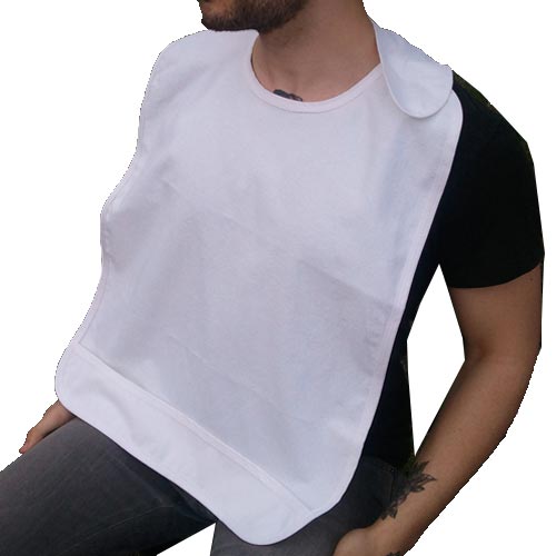 Dignity Terry Cloth Bibs White