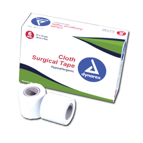 dynarex Cloth Medical Tape 1 Inch x 10 Yard White - Case/144 - Hey Med  Supply