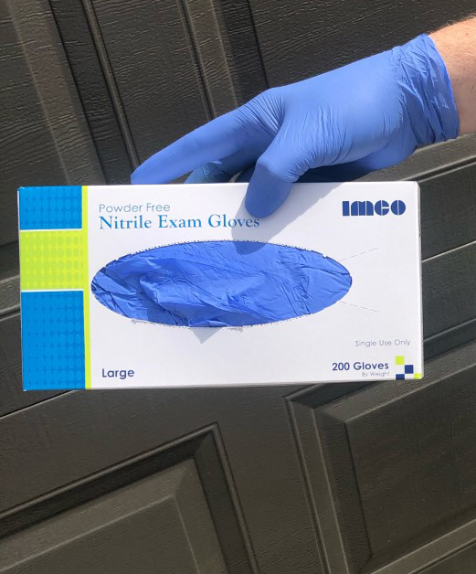 Comes With TCH Anti-Bacterial Pen! Large 200 Pack Of Strong Powder Free Blue Nitrile Disposable Gloves 